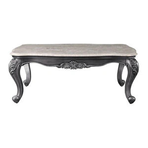 ACME Ariadne Marble/Wood Coffee Table, Gray