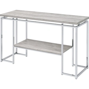 ACME Chafik Wood Sofa Table w/Shelf, Natural Oak