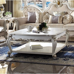 ACME Picardy Wood Coffee Table, Antique Pearl