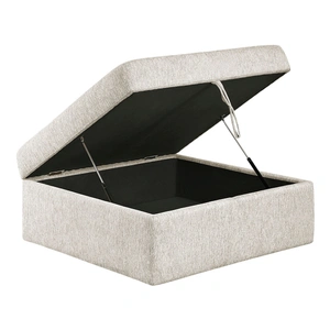 Homelegance Isla Square Microfiber Storage Ottoman with Casters