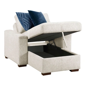 Homelegance Isla Microfiber Convertible Modular Chaise Lounge with Arms & Hidden Storage