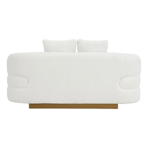 Homelegance Novella Sherpa Loveseat, White