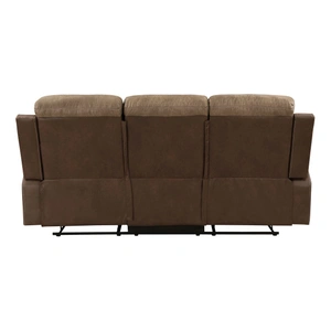 Homelegance Glendale Microfiber Double Reclining Sofa, Brown