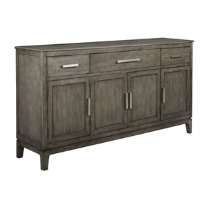Kincaid Cascade Townsend Wood 3-Drawer Buffet w/4 Doors, Grey