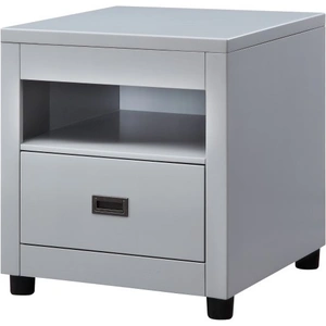 ACME Eleanor Wood Square Storage End Table, Dove Gray