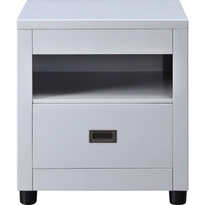 ACME Eleanor Wood Square Storage End Table, Dove Gray