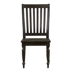 Liberty Furniture Harvest Home Wood Slat Back Side Chair, Chalkboard (Set of 2)