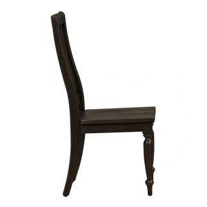 Liberty Furniture Harvest Home Wood Slat Back Side Chair, Chalkboard (Set of 2)