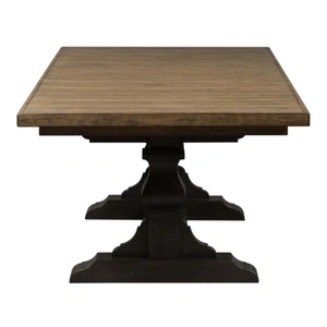 Liberty Furniture Harvest Home Rectangular Wood Extendable Trestle Dining Table, Chalkboard