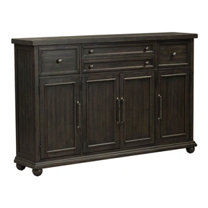 Liberty Furniture Harvest Home Wood 4-Door 3-Drawer Hall Buffet, Chalkboard