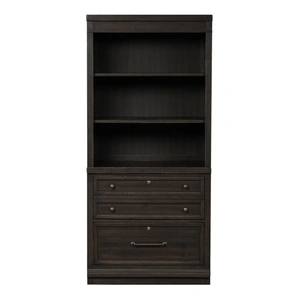 Liberty Furniture Harvest Home Wood 2-Piece Hutch & 2-Drawer File Cabinet Set, Chalkboard