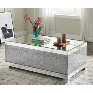 ACME Glam Mallika Mirrored/Faux Crystals Coffee Table