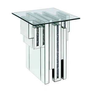 ACME Glam Noralie 88002 Mirrored/Faux Diamonds End Table
