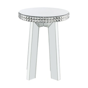ACME Glam Lotus 88012 Mirrored/Faux Crystals End Table