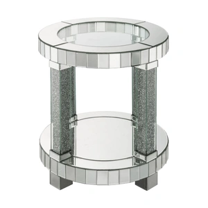 ACME Glam Fafia 88025 Mirrored/Faux Gems End Table