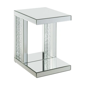 ACME Glam Nysa 88067 Mirrored/Faux Crystals Accent Table