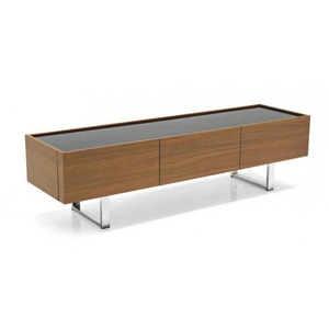 Calligaris Horizon Ceramic/Wood/Metal Customizable TV Stand w/Door & 2 Drawer & Metal Base