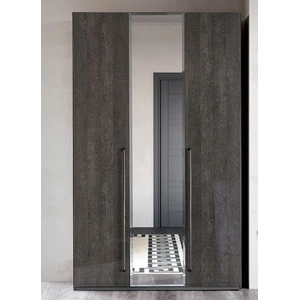 Camelgroup, Italy Platinum 3-Door Wardrobe w/1 Mirror Door, Brown