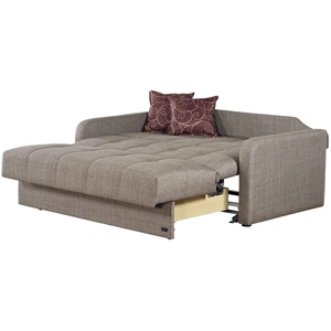 Empire Furniture, USA Madrid Fabric Storage Sofabed, Brown