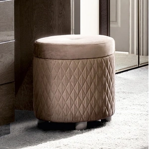 Camelgroup, Italy Platinum/Ambra Vanity Pouf Rombi, Brown