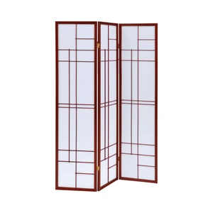 Coaster Katerina 3-panel Folding Floor Screen, White/Cherry