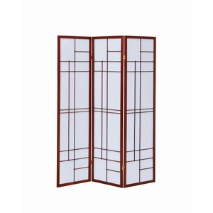 Coaster Katerina 3-panel Folding Floor Screen, White/Cherry