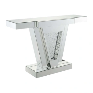 ACME Glam Nysa 90064 Mirrored/Faux Crystals Console Table