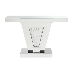 ACME Glam Nysa 90064 Mirrored/Faux Crystals Console Table