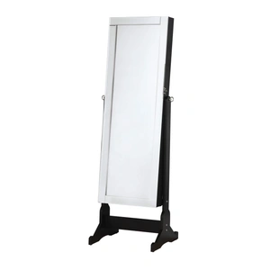 Coaster Cortez Storage Jewelry Cheval Mirror, Black