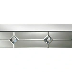 ACME Glam Hessa 90242 Mirrored/Faux Rhinestone Console Table