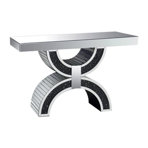 ACME Glam Noor 90248 Mirrored/Faux Gemstones Console Table