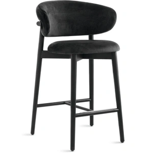 Calligaris Oleandro Fabric/Wood Customizable Counter Stool