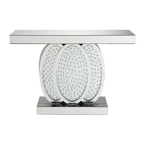 ACME Glam Nysa 90320 Mirrored/Faux Crystals Console Table