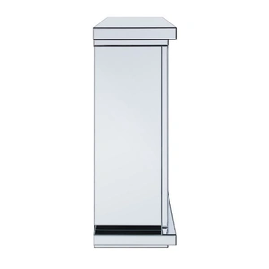 ACME Glam Nowles 90457 Mirror/Faux Diamonds LED Fireplace w/ Adjustable Temperature & Timer