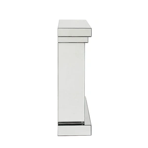 ACME Glam Noralie 90470 Mirror/Faux Diamonds LED Fireplace w/ Adjustable Temperature & Timer