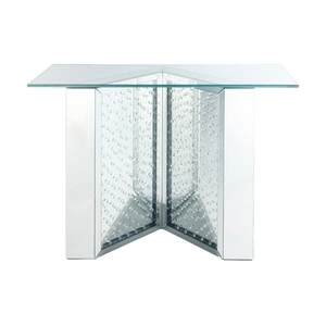 ACME Glam Nysa 90510 Mirrored/Faux Crystals Console Table