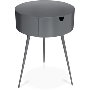 Meridian Furniture Bali 1-Drawer Metal Side Table/Nightstand