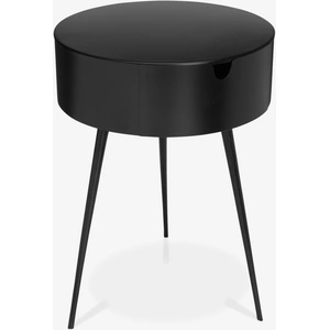 Meridian Furniture Bali 1-Drawer Metal Side Table/Nightstand