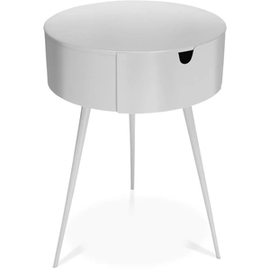 Meridian Furniture Bali 1-Drawer Metal Side Table/Nightstand