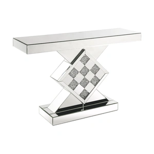 ACME Glam Noralie 90622 Mirrored/Faux Diamonds Console Table