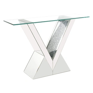 ACME Glam Noralie 90670 Mirrored/Faux Diamonds Console Table