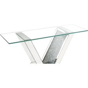 ACME Glam Noralie 90670 Mirrored/Faux Diamonds Console Table