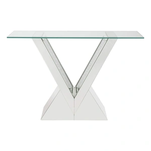 ACME Glam Noralie 90670 Mirrored/Faux Diamonds Console Table