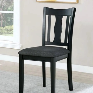 Furniture of America Carbey 5-Piece Wood Rectangular Dining Set, Black/Gray