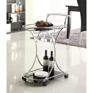 Coaster Elfman 2-shelve Glass/Metal Serving Cart