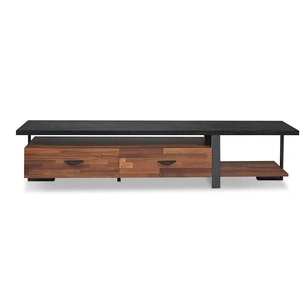 ACME Elling TV Stand, Walnut & Black