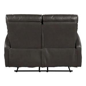 Homelegance Allen Faux Leather Double Reclining Loveseat, Espresso