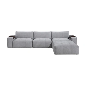 Homelegance Tidal Polyester 4‑Piece Modular Sofa Chaise with Ottoman