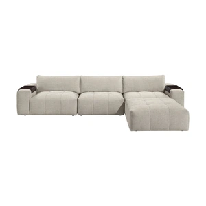 Homelegance Tidal Polyester 4‑Piece Modular Sofa Chaise with Ottoman
