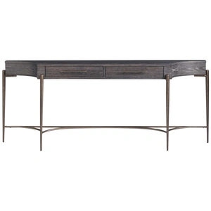 Universal Furniture Oslo Wood/Metal Console Table w/2 Drawers, Onyx
